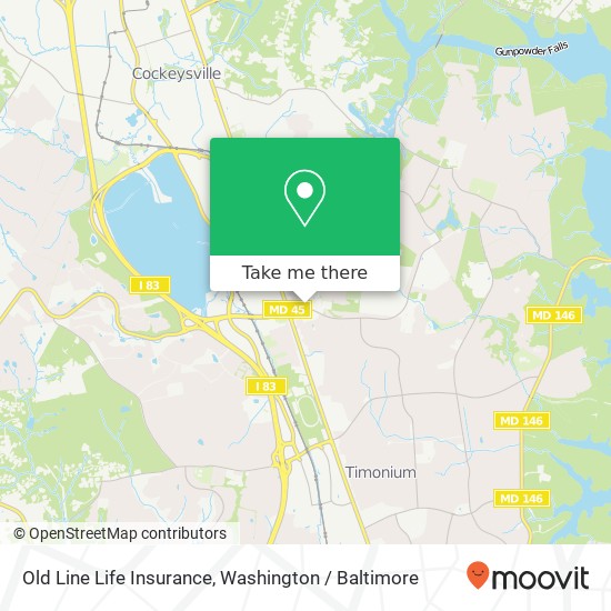 Old Line Life Insurance, 30 E Padonia Rd map