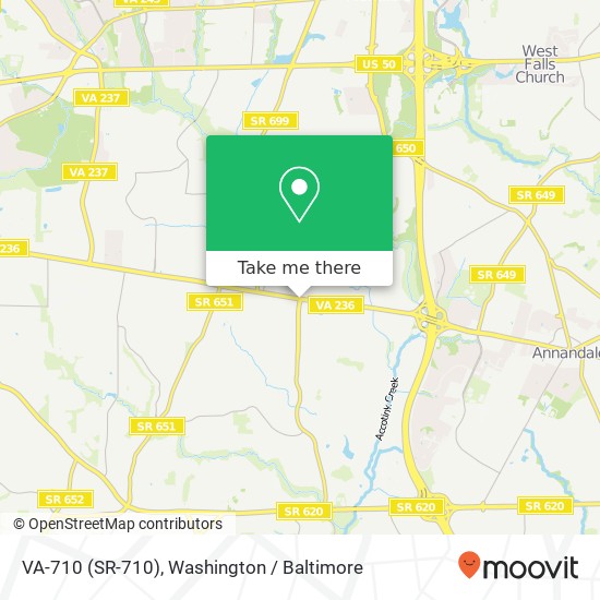 Mapa de VA-710 (SR-710), Annandale, VA 22003