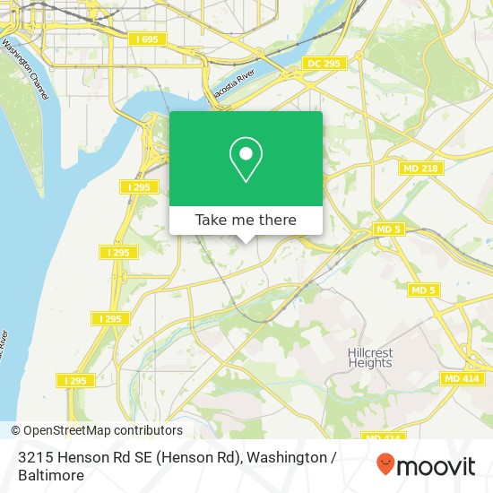 3215 Henson Rd SE (Henson Rd), Washington, DC 20020 map