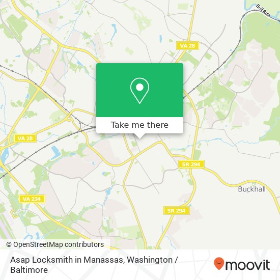 Mapa de Asap Locksmith in Manassas, 9705 Main St