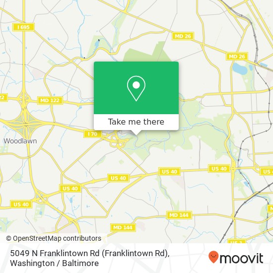 5049 N Franklintown Rd (Franklintown Rd), Gwynn Oak, MD 21207 map