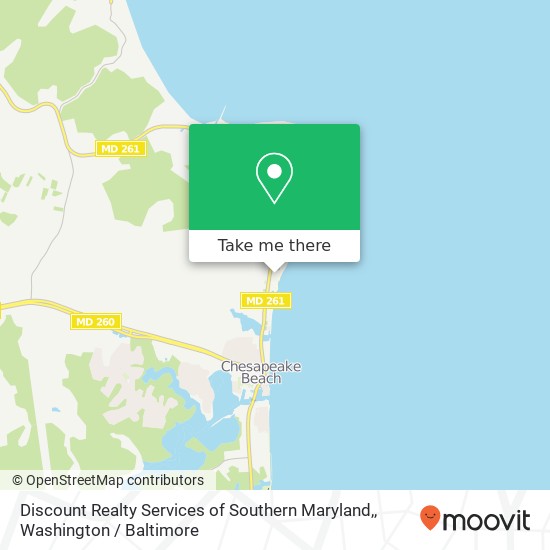 Mapa de Discount Realty Services of Southern Maryland,, 9100 Bay Ave