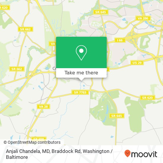 Anjali Chandela, MD, Braddock Rd map