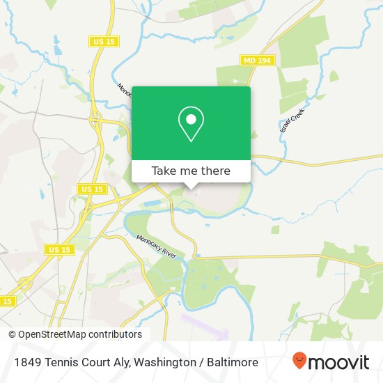 1849 Tennis Court Aly, Frederick, MD 21701 map