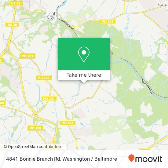 4841 Bonnie Branch Rd, Ellicott City, MD 21043 map