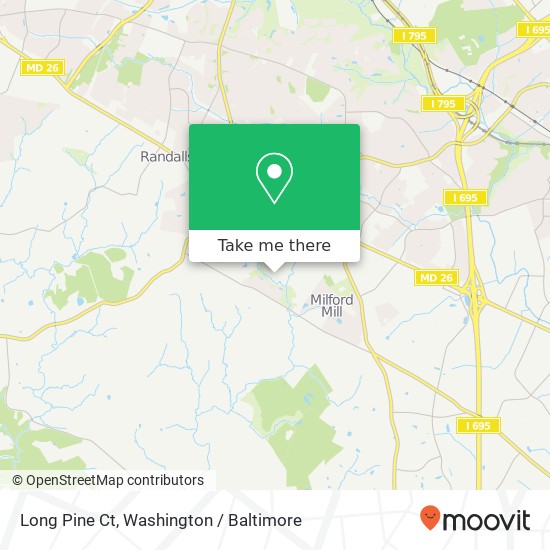 Mapa de Long Pine Ct, Windsor Mill, MD 21244