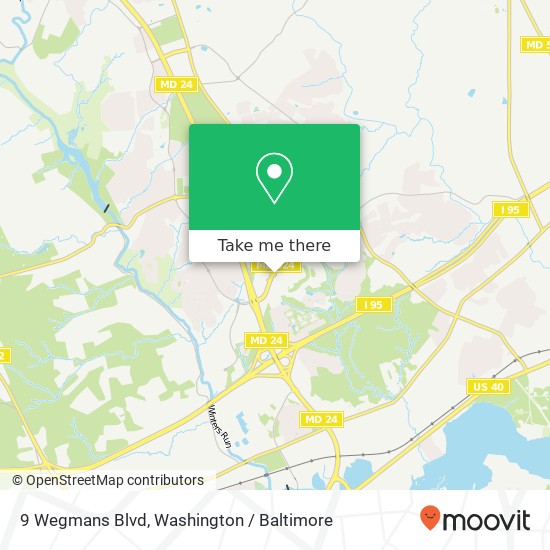 Mapa de 9 Wegmans Blvd, Abingdon, MD 21009