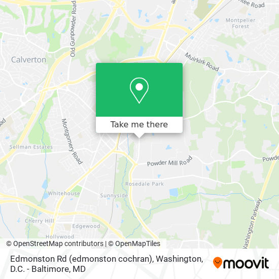 Edmonston Rd (edmonston cochran) map