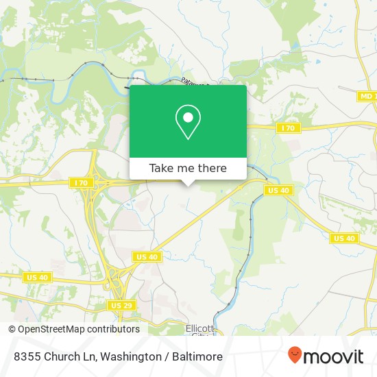 8355 Church Ln, Ellicott City, MD 21043 map