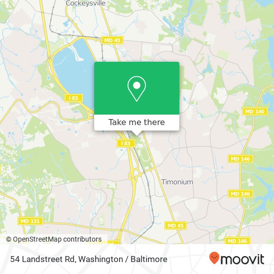 Mapa de 54 Landstreet Rd, Lutherville Timonium, MD 21093