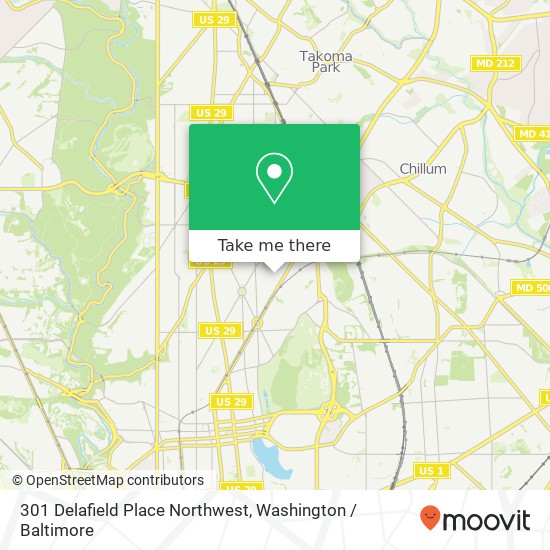 301 Delafield Place Northwest, 301 Delafield Pl NW, Washington, DC 20011, USA map