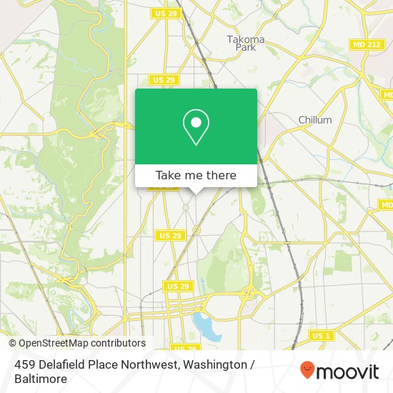 459 Delafield Place Northwest, 459 Delafield Pl NW, Washington, DC 20011, USA map