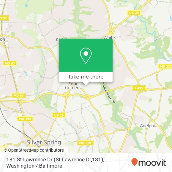 181 St Lawrence Dr (St Lawrence Dr,181), Silver Spring, MD 20901 map