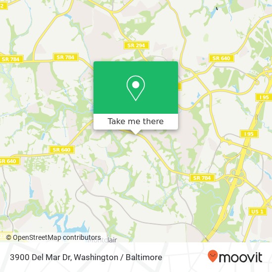 Mapa de 3900 Del Mar Dr, Woodbridge, VA 22193