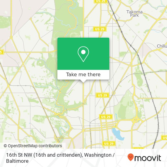 16th St NW (16th and crittenden), Washington, DC 20011 map
