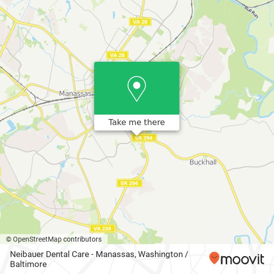 Mapa de Neibauer Dental Care - Manassas, 10051 Market Cir