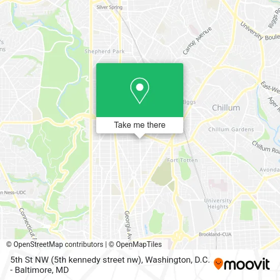 5th St NW (5th kennedy street nw) map