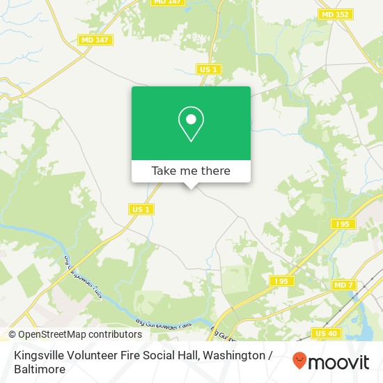 Kingsville Volunteer Fire Social Hall map