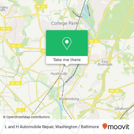 Mapa de L and H Automobile Repair, 5605 Lafayette Pl