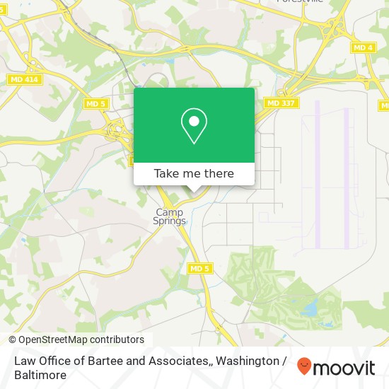 Mapa de Law Office of Bartee and Associates,, 5897 Allentown Rd