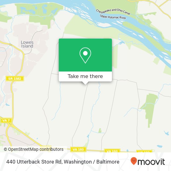 Mapa de 440 Utterback Store Rd, Great Falls, VA 22066