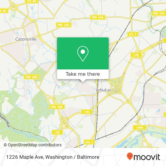Mapa de 1226 Maple Ave, Halethorpe, MD 21227