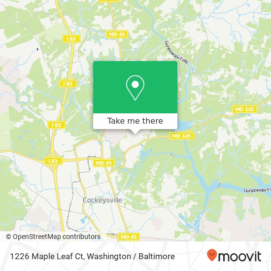 1226 Maple Leaf Ct, Cockeysville, MD 21030 map