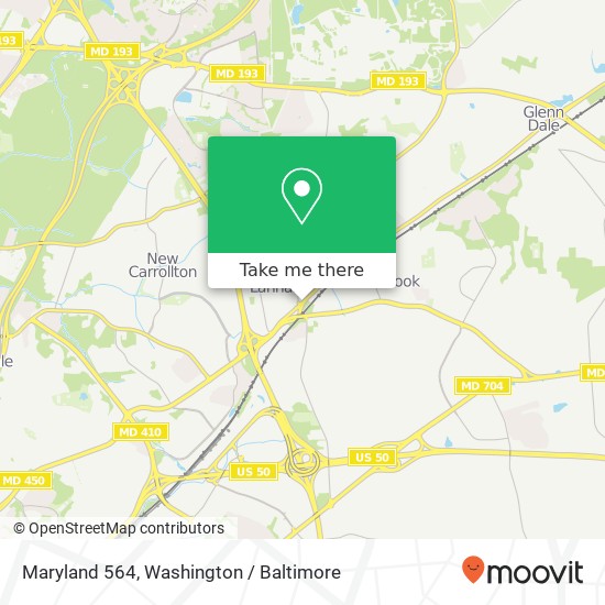 Mapa de Maryland 564, MD-564, Lanham, MD, USA