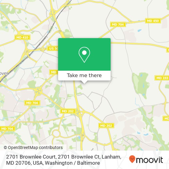 Mapa de 2701 Brownlee Court, 2701 Brownlee Ct, Lanham, MD 20706, USA