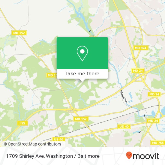 Mapa de 1709 Shirley Ave, Joppa, MD 21085