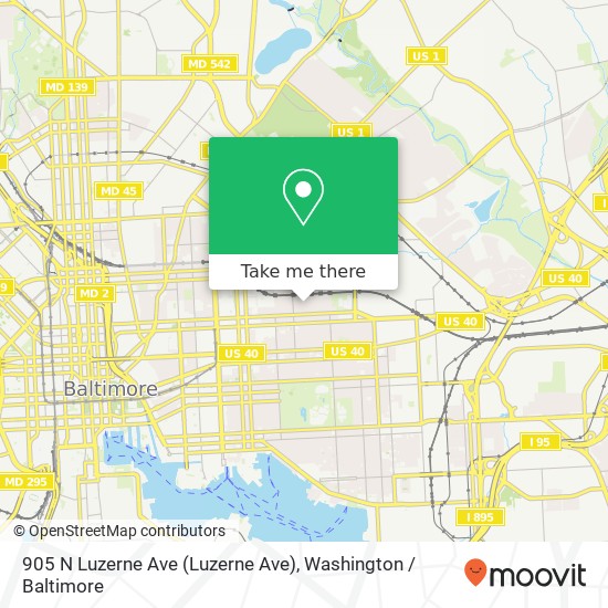 905 N Luzerne Ave (Luzerne Ave), Baltimore, MD 21205 map