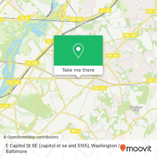 E Capitol St SE (capitol st se and 55th), Washington, DC 20019 map