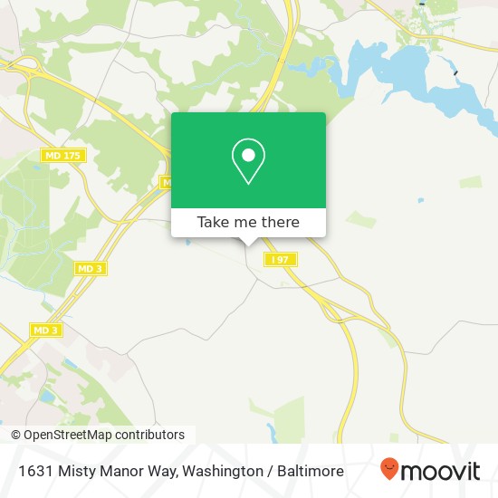 Mapa de 1631 Misty Manor Way, Millersville, MD 21108