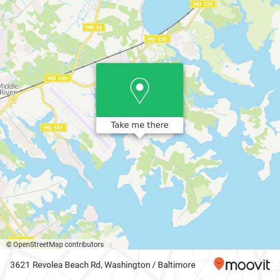 3621 Revolea Beach Rd, Middle River, MD 21220 map