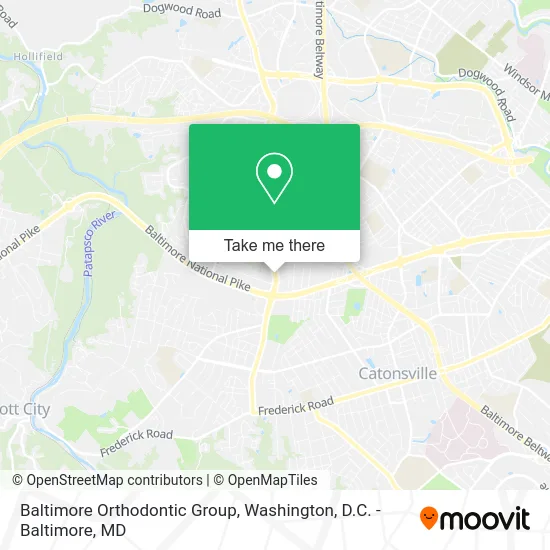 Baltimore Orthodontic Group map