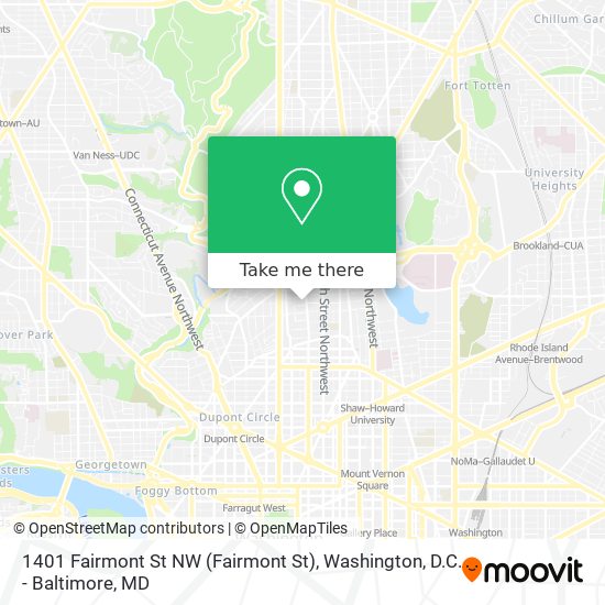 1401 Fairmont St NW map