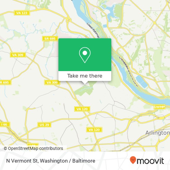 Mapa de N Vermont St, Arlington, VA 22207