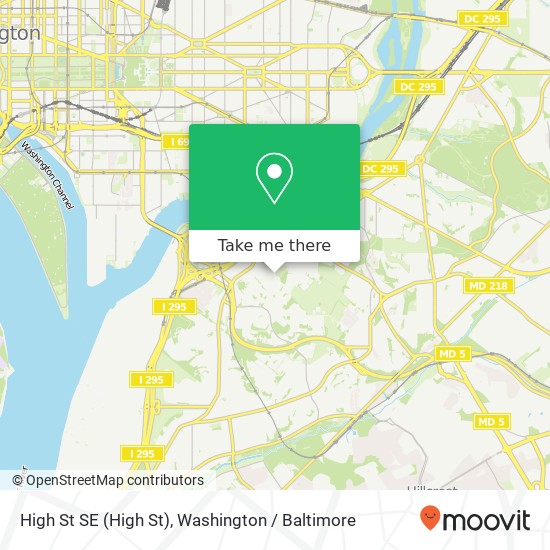 High St SE (High St), Washington, DC 20020 map