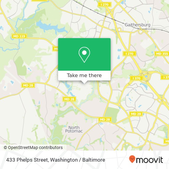 433 Phelps Street, 433 Phelps St, Gaithersburg, MD 20878, USA map