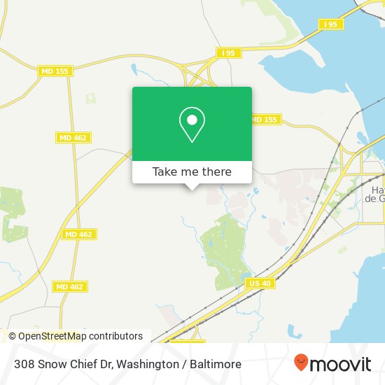 Mapa de 308 Snow Chief Dr, Havre de Grace, MD 21078