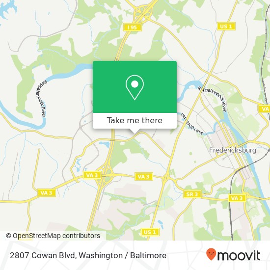 2807 Cowan Blvd, Fredericksburg, VA 22401 map