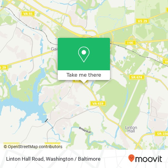 Mapa de Linton Hall Road, Linton Hall Rd, Gainesville, VA, USA