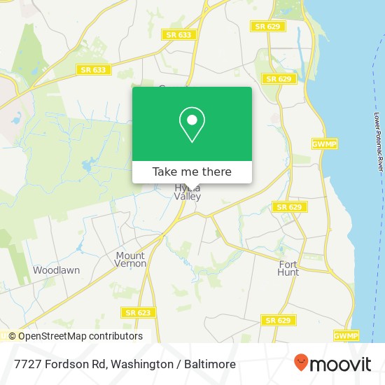 Mapa de 7727 Fordson Rd, Alexandria, VA 22306