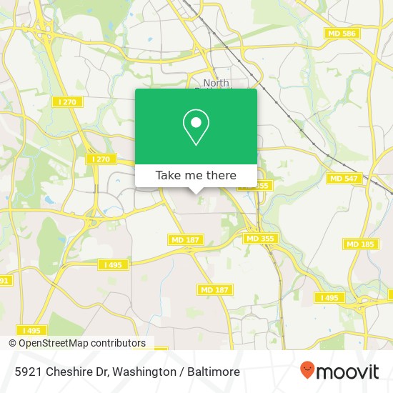 5921 Cheshire Dr, Bethesda, MD 20814 map