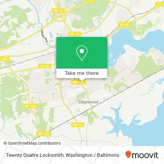 Mapa de Tewnty Quatre Locksmith, 2250 Hanson Rd