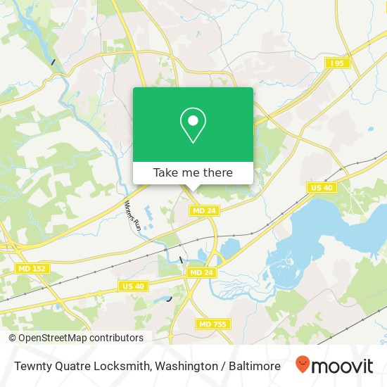 Mapa de Tewnty Quatre Locksmith, 1807 Edgewood Rd