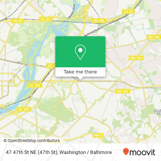 Mapa de 47 47th St NE (47th St), Washington, DC 20019