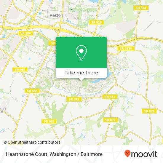 Mapa de Hearthstone Court, Hearthstone Ct, Reston, VA 20191, USA