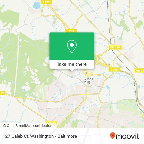 Mapa de 27 Caleb Ct, Owings Mills, MD 21117