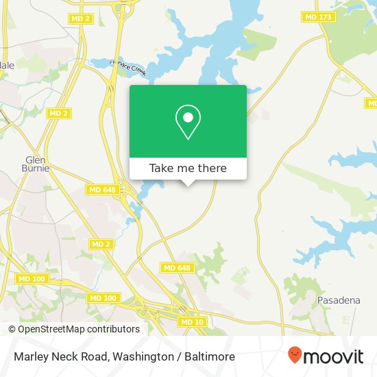 Marley Neck Road, Marley Neck Rd, Glen Burnie, MD 21060, USA map